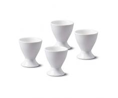 WM Bartleet & Sons 1750 TSET90 Eierbecher, traditionelles Porzellan, Weiß, 4 Stück