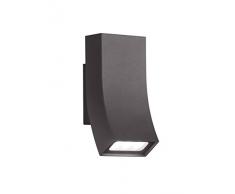 Trio Leuchten LED Außen-Wandleuchte, Aluminiumguss, inklusiv 2 x 6 W, 17 x 8 cm, anthrazit 229760242