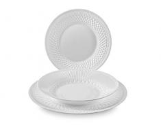 Luminarc Suppenteller, 23 cm, Alizee Perle 18-teiliges Komplettset weiß