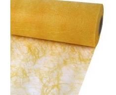 25m Sizoflor ® Original Tischband Tischläufer Tischdeko Faserseide 30cm / 300mm, Farbe:gelb