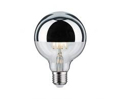 Paulmann 284.78 LED Globe Ø95mm 6W E27 Kopfsp Silber Warmweiß dimmbar 28478 Leuchtmittel Lampe