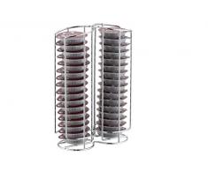 Kitchen Craft Kapselhalter Le Xpress-Tassimo für 30 Kapseln in Silber, Mischung aus Mehreren Materialien, 8 x 16 x 26 cm