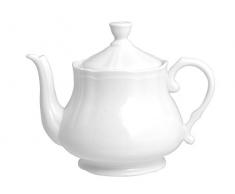 H+H 4361470 Pengo Alba Teekanne 1.2 LT, Porzellan, Weiß