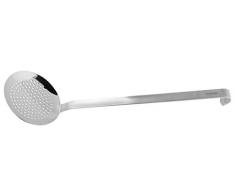 FMprofessional Abseihlöffel 47 cm, Küchenhelfer aus Edelstahl, langlebiger & eleganter Schaumlöffel (Farbe: Silber) Menge: 1 Stück