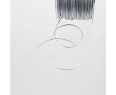 Deko AS GmbH Seidenkordel Silber - 2 mm Breite auf 100 m Rolle - 29031 805-R 002