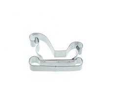 Kitchen Craft Keksausstecher Schlitten Groß 12cm aus Metall in Silber, 28 x 28 x 30 cm