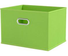 Zeller 14414 Aufbewahrungsbox, Vlies, grün, ca. 33 x 26 x 22 cm
