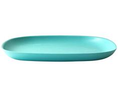 EKOBO Gusto Speiseteller, 28 x 28 cm, lagoon, aus Bambus / Melamin, FSC-zertifiziert, BPA-frei, spülmaschinengeeignet
