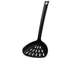 Fackelmann Wok Abseihschaufel ASIA LINE, Küchenhelfer aus Kunststoff, Löffel für beschichtete Töpfe und Pfannen (Farbe: Schwarz), Menge: 1 Stück