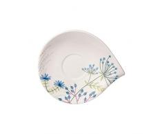Villeroy & Boch Flow Couture Untertasse, 21x18 cm, Premium Porzellan, Weiß/Bunt