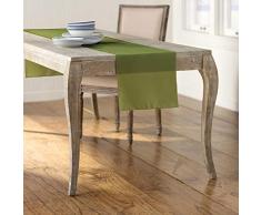 LA, Leinen, Polyester, Popelin, Tischläufer, Polyester, Sage Dark, 35.56 x 274.3 x 0.04 cm