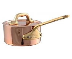 Mauviel1830 9 cm Kasserolle Mminis mit Deckel und Bronzestiel