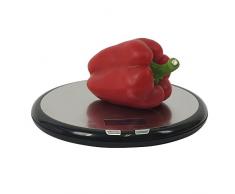 Kela 11547 Digitale Küchenwaage, Edelstahl, 1 g-Feineinteilung, Tara-Funktion, Bis 5 kg Gewicht, Libra, Schwarz