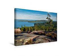 Calvendo Premium Textil-Leinwand 45 cm x 30 cm quer, Blick vom Skuleskogens Nationalpark in den SchÃ¤rengarten der Ostsee, Schweden | Wandbild, Bild auf Leinwand, Leinwanddruck Natur Natur