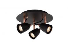 Lucide RIDE-LED - Deckenstrahler - Ø 25 cm - LED Dim. - GU10 - 3x5W 3000K - Kupfer