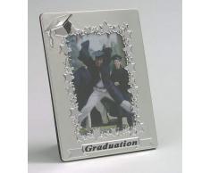 Teefas Gifts Fotorahmen für Schulabschluss, für 10 x 15 cm große Fotos, zweifarbig, Satin/silberfarben