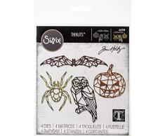 Sizzix 664208 Geo Halloween by Tim Holtz Stanzschablonen, Mehrfarben, Einheitsgröße