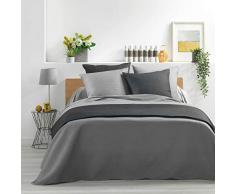 Douceur dIntérieur Tagesdecke für Doppelbett, gesteppt, 60 x 60 cm, Anthrazit, 220 x 240 cm, grau, 220 x 240 cm