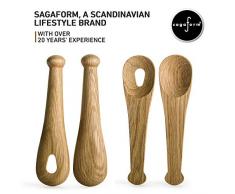 Sagaform 5017867 Salatbesteck, Eichenholz