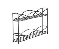 Spectrum 28710 Gewürzregal mit 2 Etagen, Schwarz