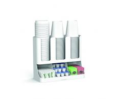 Mind Reader Flume 6 Fach Gewürz & Tassen Organizer, weiß