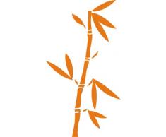 INDIGOS 4051095036609 Wandtattoo w331 Bambus Gras Wandauskleber in 3 Größen, 120 x 65 cm, orange