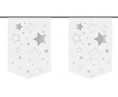 Home Fashion Fensterbilder, Stoff, Grau, 45 x 30 cm, 2-Einheiten