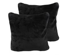 Amago Kissenbezug 2er-Set, Cashmere-Feeling, 50 x 50 cm, Schwarz, 40133-94-A2