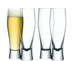 LSA Bar Clear Set of 4 Beer Glasses 400ml