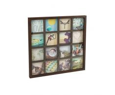 Umbra Gridart 10x10cm Bilderrahmen Collage für 16 quadratische 10x10 Fotos, Illustrationen, Kunst, Postkarten und mehr! Holz, Walnuβ