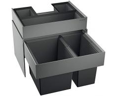 Blanco 518725 Select 60/2 Orga Abfalleimer Abfallsystem, Metall, Kunststoff, Schwarz, 40 x 56, 8 x 36, 1 cm
