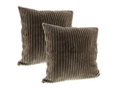 GÃ¶zze Kissenbezug in Cord Optik 2er Set, 50 x 50 cm, Taupe, 40067-71-A2