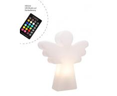 8 seasons design | LED Dekoleuchte Engel Shining Angel Mini (40 cm, RGB Farbwechsel, Weihnachtsdeko, Innenbeleuchtung, Außenbeleuchtung) weiß