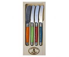 LAGUIOLE London Buttermesser, Edelstahl, Mehrfarbig, 20 x 8,5 x 2,3 cm, 4 Stück