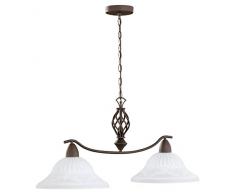 Trio Leuchten Pendelleuchte Rustica 3402021-24, Metall rostfarbig, exkl. 2x E27