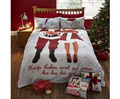 Catherine Lansfield Bettwäscheset, „Selfie Santa“, Mehrfarbig, Doppelbett