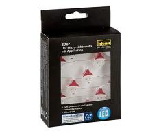 Idena 31835 - LED Lichterkette mit 20 LED in Weihnachtsmann Form, mit 6 Stunden Timer Funktion, Batterie betrieben, für Partys, Weihnachten, Winter, Deko, als Stimmungslicht, ca. 1,25 m