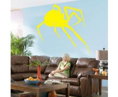 INDIGOS 4052166085892 Wandtattoo w474 Spinne Insekt Wandaufkleber, 96 x 92 cm, gelb
