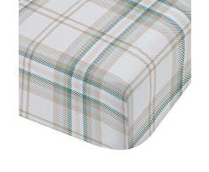 Catherine Lansfield Kelso Spannbettlaken Modern 200x150x1 cm blau