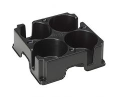 muggi Four Cup Mug Carrier Black Recycled Becher, Plastik, Schwarz recycelt