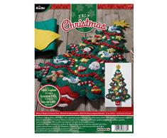 Bucilla 86738 Merry und Bright Weihnachtsbaum Wandbehang-Applikation aus Filz, Mehrfarbig