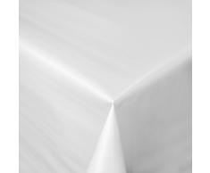 ANRO Wachstischdecke Wachstuch Tischdecke abwaschbar WeiÃ Uni matt Rund 140cm