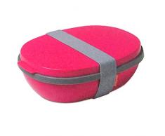 Rosti Mepal Brotdose Ellipse Duo Polypropylen/Polyethylenterephthalat; 22,5 x 17,5 x 7,5 cm, Rose, 22.5 x 17.5 x 7.5 cm