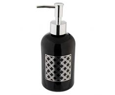 axentia State Seifenspender, Glas, schwarz Ø 7 cm, Höhe ca. 19 cm