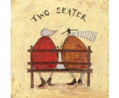Sam Toft WDC91669 Leinwandbild 30 x 30 cm (Two Seater), Mehrfarbig, 30 x 30 cm