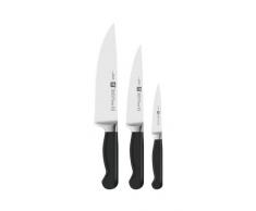 Zwilling 33620-007-0 Pure Messerset, 3-tlg., Rostfreier Spezialstahl, Zwilling Sonderschmelze, Kunststoff, 420 x 135 mm, schwarz