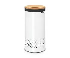Brabantia 104367 Wäschebox 35 L Korkdeckel, weiß