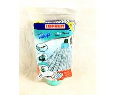 Leifheit Ersatzkopf Classic Wringmop, mit Viskose und Polyester für hartnäckige Flecken auf Fliesen und Steinböden, extra saufgähige Viskose, waschbar bei 60°C, flexible Mopkopf-Streifen