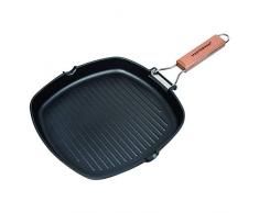 MasterPan Antihaft-Guss Grillpfanne 8 Klappgriffe