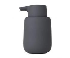 Blomus Sono Seifenspender, Keramik, Kunststoff, Silikon, Magnet, H 14 cm, T 9,5 cm, Ø 8,5, V 0,25 l